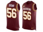 Mens Nike Washington Redskins #56 Zach Brown Limited Red Player Name & Number Tank Top NFL Jersey