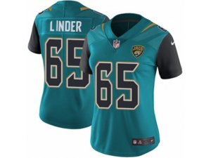 Women Nike Jacksonville Jaguars #65 Brandon Linder Vapor Untouchable Limited Teal Green Team Color NFL Jersey