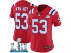 Women Nike New England Patriots #53 Kyle Van Noy Red Alternate Vapor Untouchable Limited Player Super Bowl LII NFL Jersey