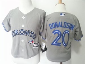 Blue Jays #20 Josh Donaldson Grey Toddler Jersey