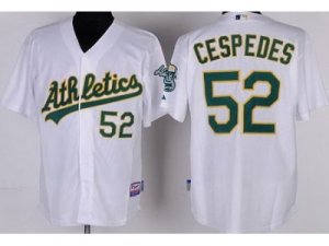 mlb Oakland Athletics #52 Yoenis Cespedes white