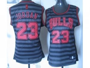 women nba chicago bulls #23 jordan grey[black strip]