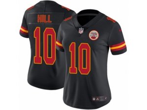 Women Nike Kansas City Chiefs #10 Tyreek Hill Limited Black Rush NFL Jersey