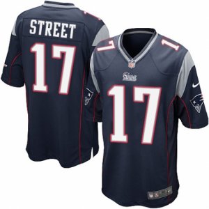 Mens Nike New England Patriots #17 Devin Street Game Navy Blue Team Color NFL Jersey