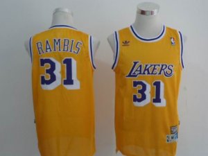 nba los angeles lakers #31 rambis yellow