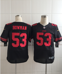 Nike San Francisco 49ers #53 NaVorro Bowman Black Alternate Jerseys(Limited)