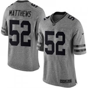 Nike Green Bay Packers #52 Clay Matthews Gridiron Gray jerseys(Limited)