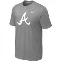 MLB Atlanta Braves Heathered Nike L.Grey Blended T-Shirt