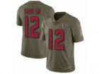 Men Nike Atlanta Falcons #12 Mohamed Sanu Limited Olive 2017 Salute to Service NFL Jersey