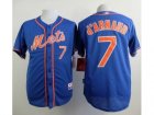 MLB New York Mets #7 Travis d Arnaud Blue Alternate Home Cool Base Stitched Baseball jerseys