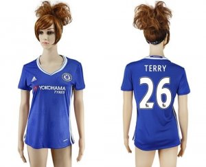 Womens Chelsea #26 Terry Home Soccer Club Jersey