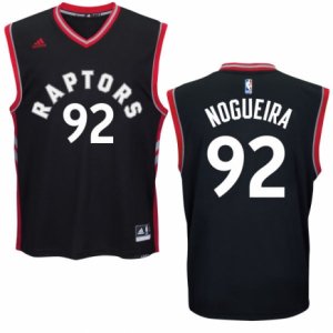 Mens Adidas Toronto Raptors #92 Lucas Nogueira Swingman Black Alternate NBA Jersey