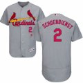 Mens Majestic St. Louis Cardinals #2 Red Schoendienst Grey Flexbase Authentic Collection MLB Jersey