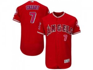 Men Los Angeles Angels Of Anaheim #7 Zack Cozart Red Flexbase Authentic Collection Stitched MLB Jersey