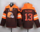 Nike Cleverland Browns #13 Josh McCown Brown Player Pullover NFL Hoodie