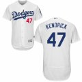 Men's Majestic Los Angeles Dodgers #47 Howie Kendrick White Flexbase Authentic Collection MLB Jersey