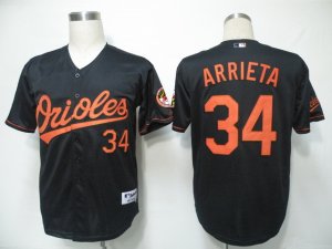 mlb baltimore orioles #34 arrieta black(2011 cool base)