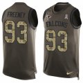 Mens Nike Atlanta Falcons #93 Dwight Freeney Limited Green Salute to Service Tank Top NFL Jersey