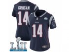 Women Nike New England Patriots #14 Steve Grogan Navy Blue Team Color Vapor Untouchable Limited Player Super Bowl LII NFL Jersey