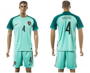 Portugal #4 Miguel Away Soccer Country Jersey