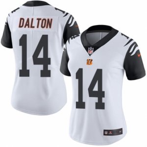 Women\'s Nike Cincinnati Bengals #14 Andy Dalton Limited White Rush NFL Jersey