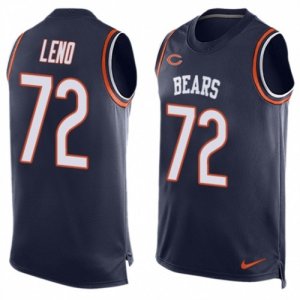 Mens Nike Chicago Bears #72 Charles Leno Limited Navy Blue Player Name & Number Tank Top NFL Jersey