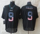 Nike Philadelphia Eagles #9 Foles Black Jerseys(USA Flag Fashion Elite)