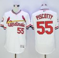 MLB Men St.Louis Cardinals #55 Stephen Piscotty White Flexbase Authentic Collection Cooperstown Stitched Baseball Jersey