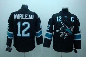 nhl san jose sharks #12 marleau black