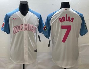 Mexico 7 Julio Urias White Nike 2023 World Baseball Classic Jerseys