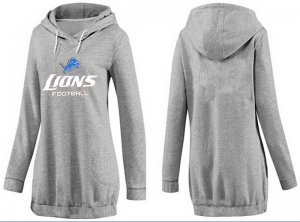 Women Detroit Lions Logo Pullover Hoodie-063