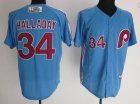 mlb philadelphia phillies #34 halladay blue(halladay)