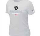 Women Okaland Raiders White T-Shirt