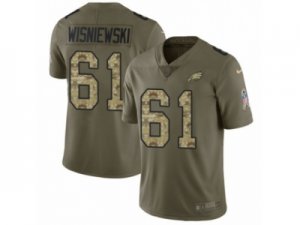 Men Nike Philadelphia Eagles #61 Stefen Wisniewski Limited Olive Camo 2017 Salute to Service NFL Jersey