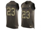 Mens Nike Baltimore Ravens #23 Tony Jefferson Limited Green Salute to Service Tank Top NFL Jersey