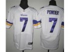 Nike NFL Minnesota Vikings #7 Christian Ponder white Jerseys(NEW Elite)