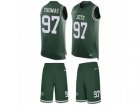 Mens Nike New York Jets #97 Lawrence Thomas Limited Green Tank Top Suit NFL Jersey