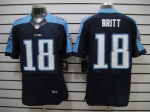 Nike NFL Tennessee Titans #18 Britt Dark Blue Jerseys(Elite)