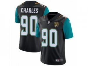 Mens Nike Jacksonville Jaguars #90 Stefan Charles Vapor Untouchable Limited Black Alternate NFL Jersey