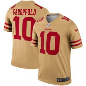 Nike 49ers #10 Jimmy Garoppolo Gold Inverted Legend Jersey