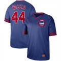 Cubs #44 Anthony Rizzo Blue Throwback Jersey