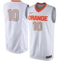 Nike Syracuse Orange #10 White Basketball College Jersey