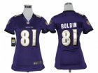 Nike Women Baltimore Ravens #81 Anquan Boldin Purple Jerseys