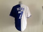 mlb jerseys toronto blue jays #7 reyes blue-white[split]