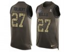 Mens Nike Buffalo Bills #27 Mike Tolbert Limited Green Salute to Service Tank Top NFL Jersey