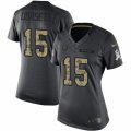Women's Nike Indianapolis Colts #15 Phillip Dorsett Limited Black 2016 Salute to Service NFL Jersey