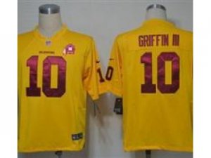 Nike NFL Washington Redskins #10 Robert Griffin III Yellow Jerseys W 80TH Patch(Elite)