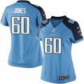 Women's Nike Tennessee Titans #60 Ben Jones Limited Light Blue Team Color NFL Jersey