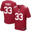 Men's Nike New York Giants #33 Bobby Rainey Elite Red Alternate NFL Jersey