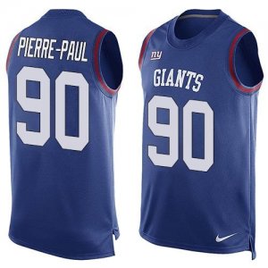 Nike New York Giants #90 Jason Pierre-Paul Royal Blue Team Color Men Stitched NFL Limited Tank Top Jersey